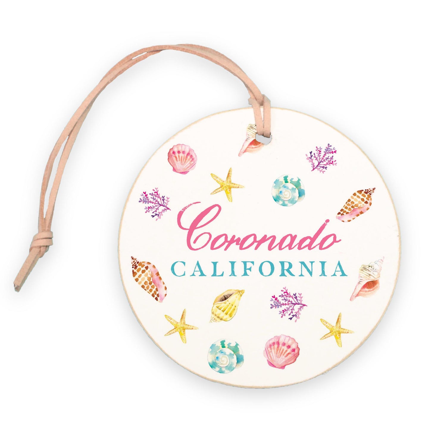 4" Round Ornament-Shells & Shoreline Coronado, California