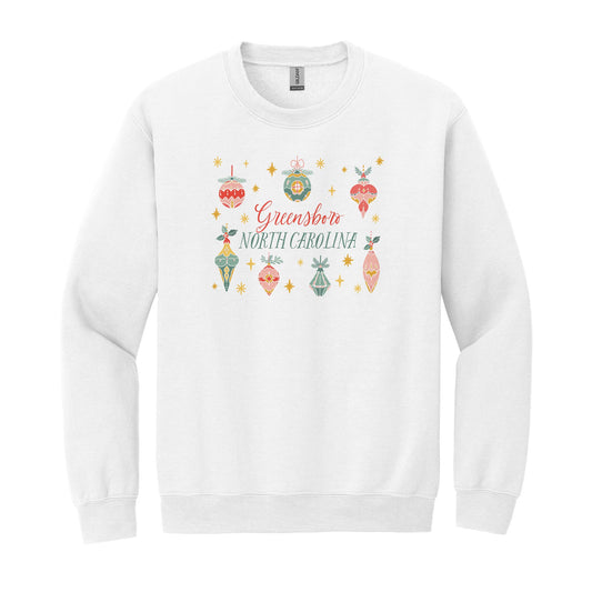 Gildan Sweatshirt White-Ornament Gems