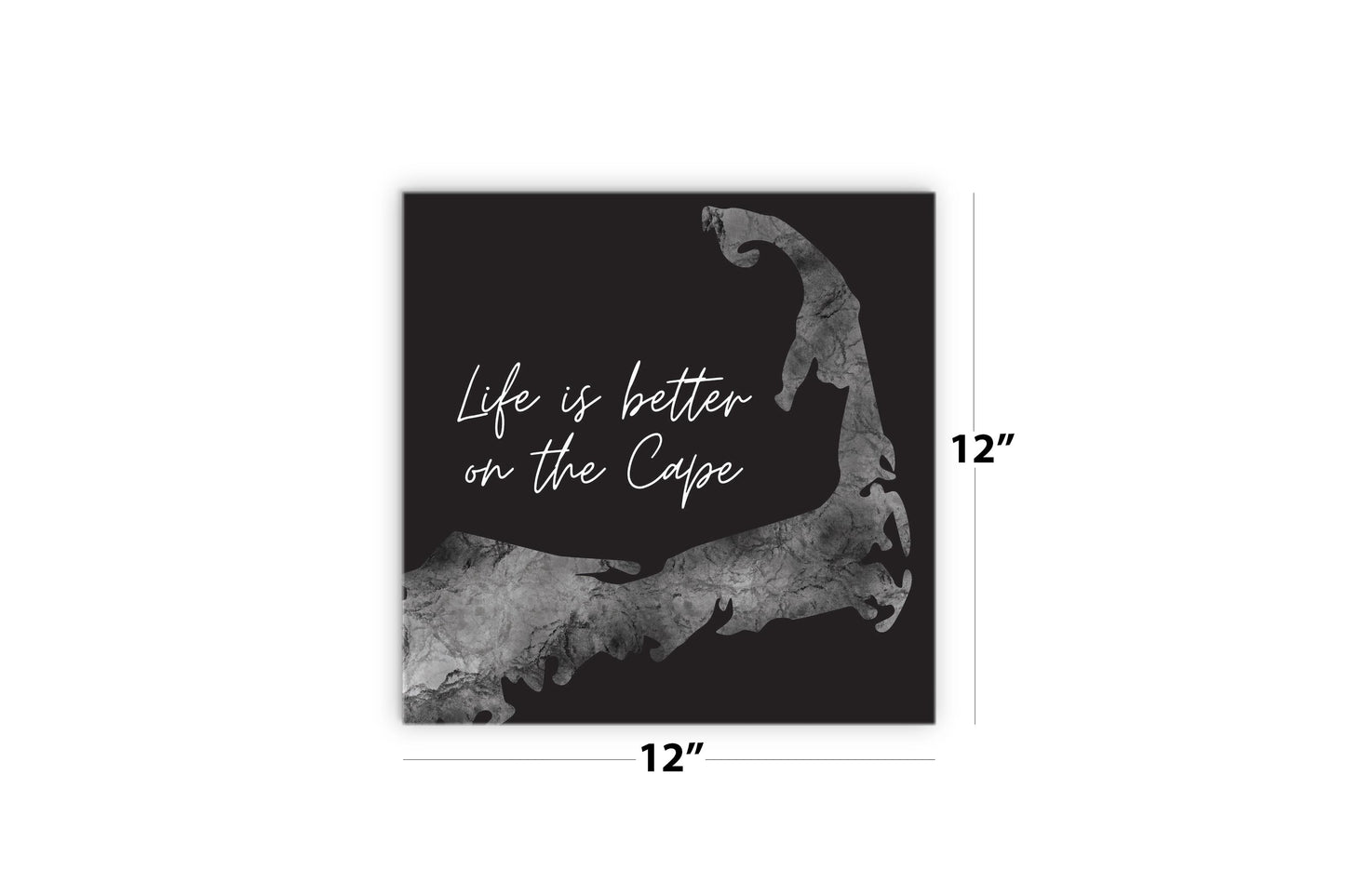 Minimalistic B&W Cape Cod Life Is Better | Wood Sign | Eaches | Min 2