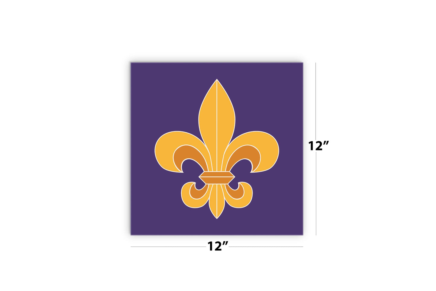 Purple Gold Louisiana Fleur De Lis | Wood Sign | Eaches | Min 2