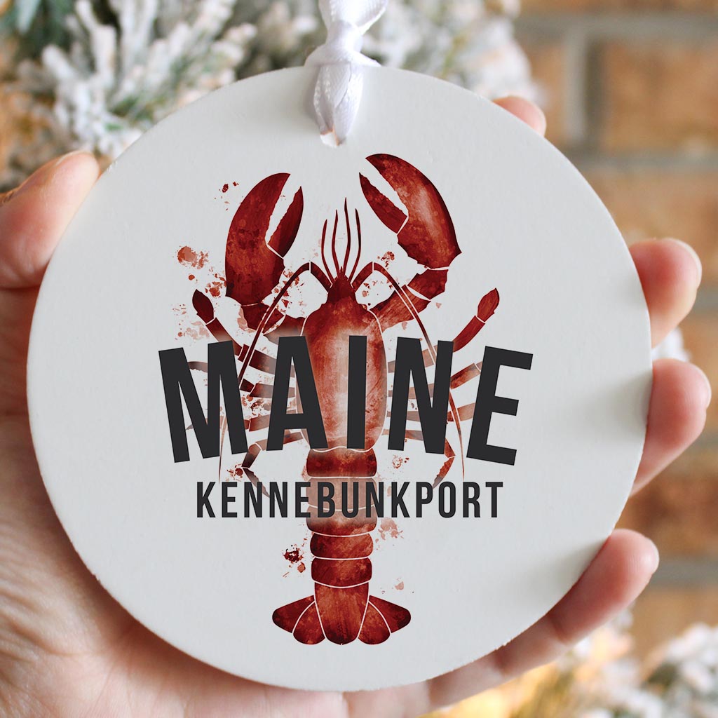 Kennebunkport Maine Lobster Red| Wood Ornament | Eaches | Min 6