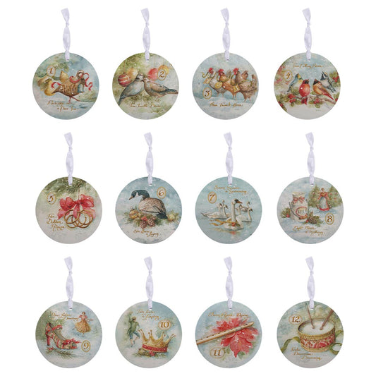 12 Days of Christmas Ornaments Full Set of 12