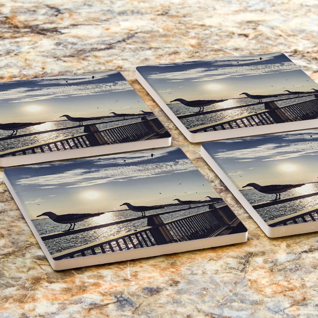 OCNJ Photo Seagulls| Absorbent Coasters | Set of 4 | Min 2