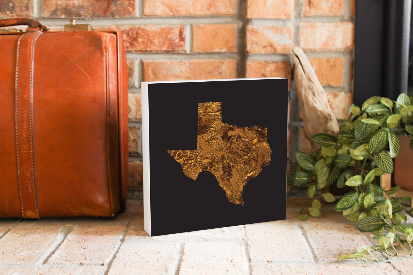 Texas State Shape Copper | Wood Block | Eaches | Min 2