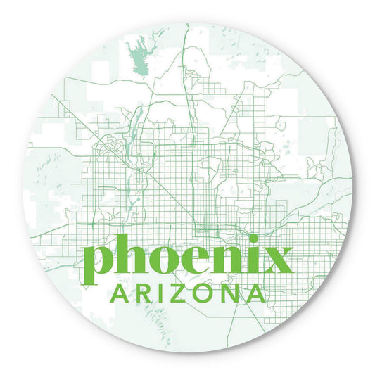 Bright Modern Green Map Arizona Phoenix | Wood Sign | Eaches | Min 1