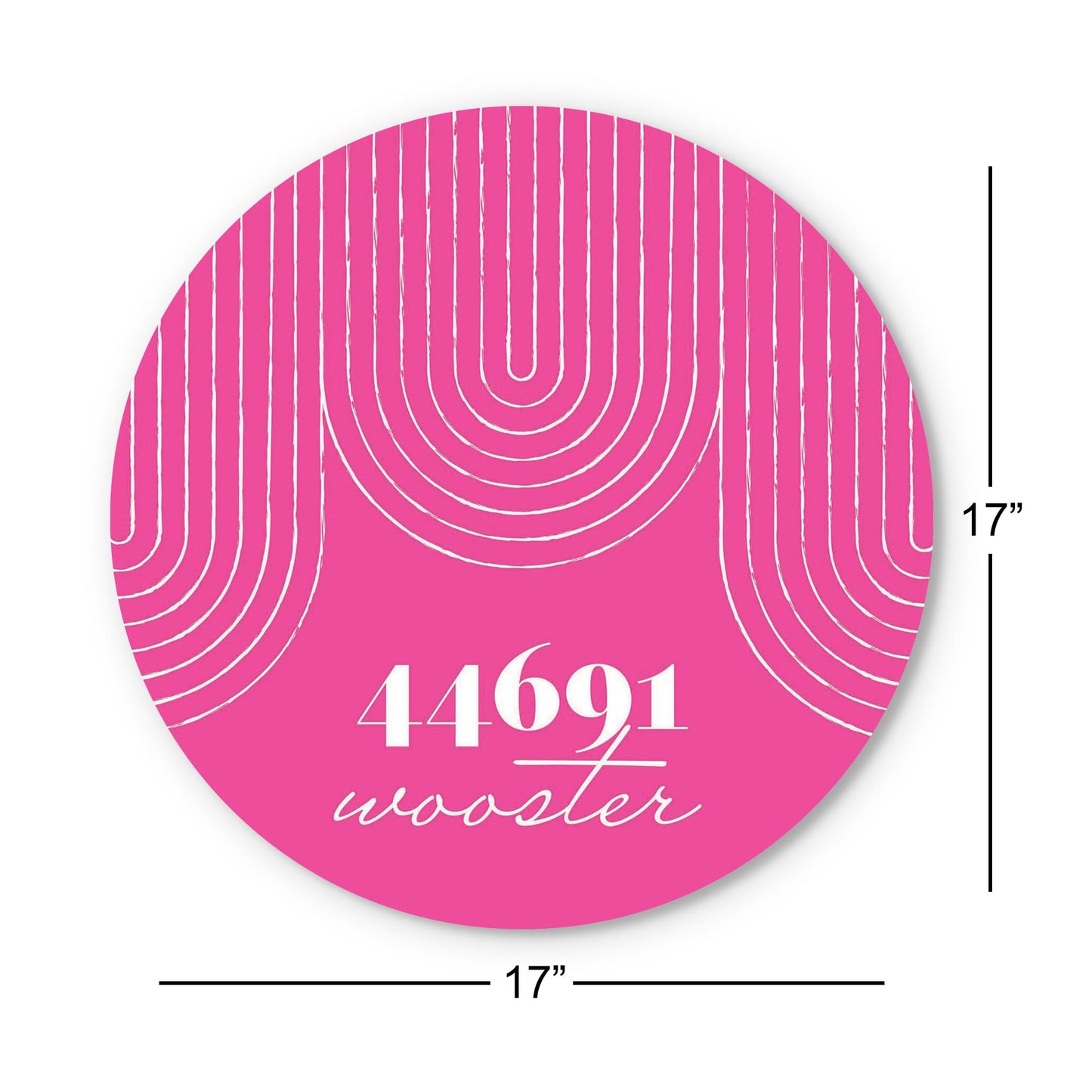 Bright Modern City Zip On Pink Ohio Wooster | Wood Sign | Eaches | Min 1