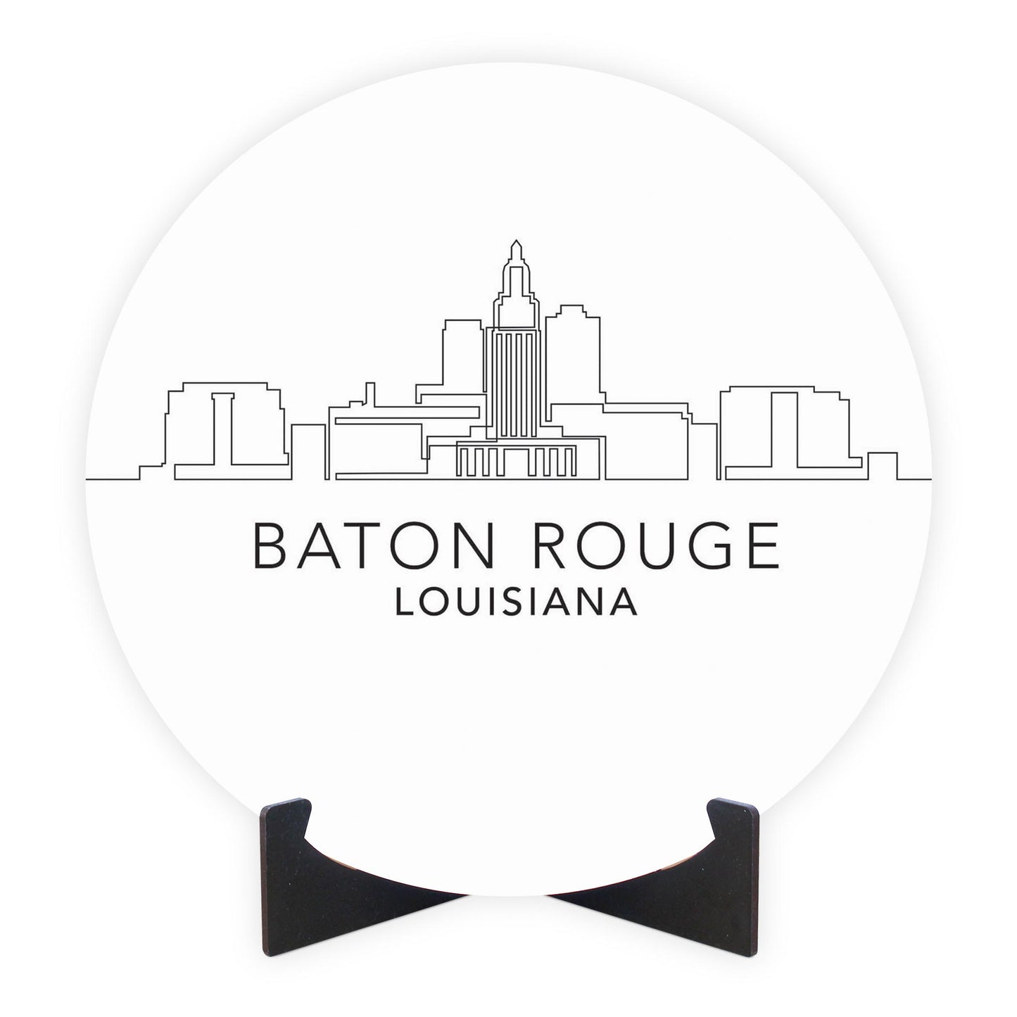 Minimalistic Baton Rouge Skyline | Wood Sign | Eaches | Min 1