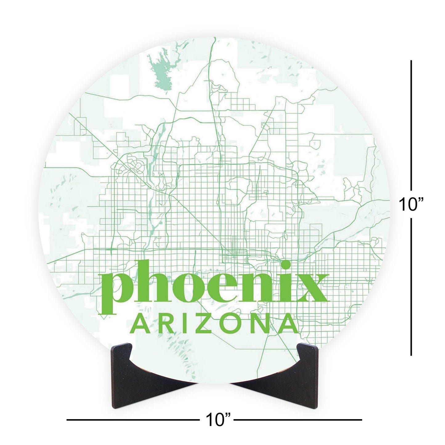 Bright Modern Green Map Arizona Phoenix | Wood Sign | Eaches | Min 1