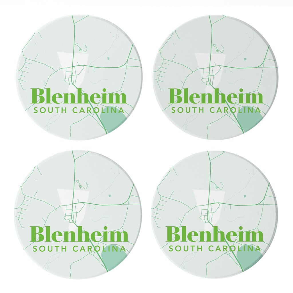 Bright Modern Green Map Blenheim SC | 4x4