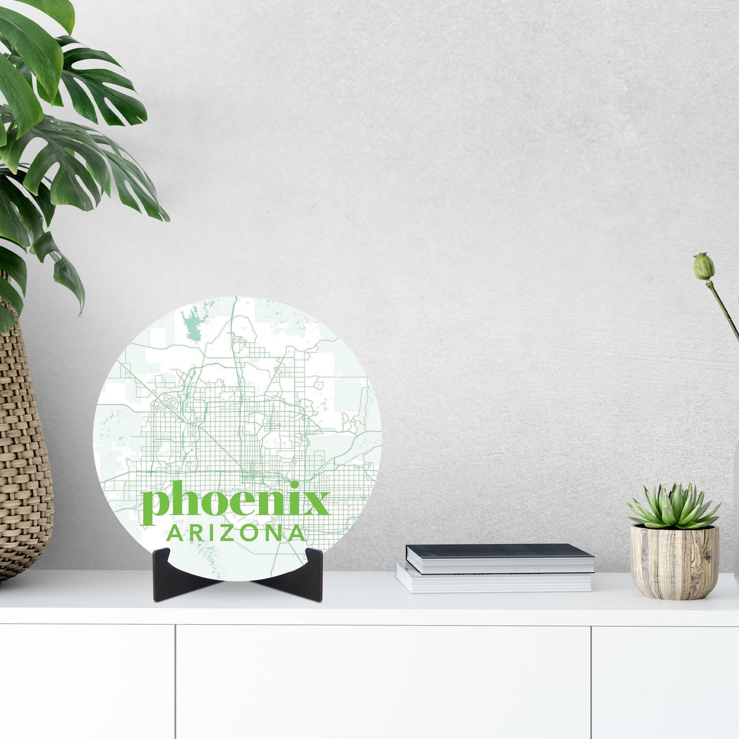 Bright Modern Green Map Arizona Phoenix | Wood Sign | Eaches | Min 1