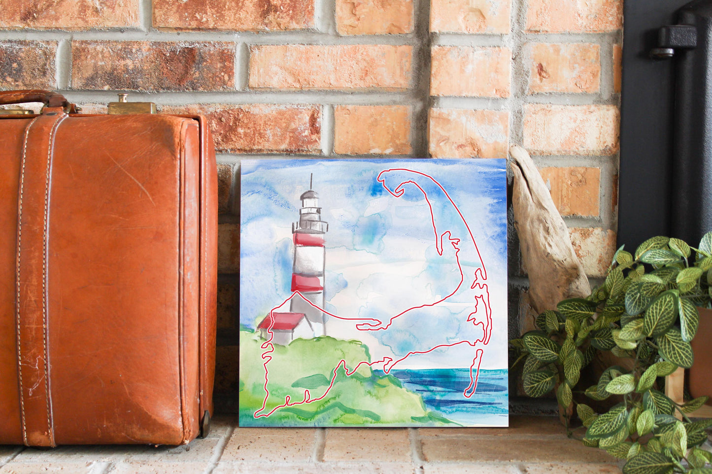 Watercolor Lighthouse | Wood Sign | Eaches | Min 2