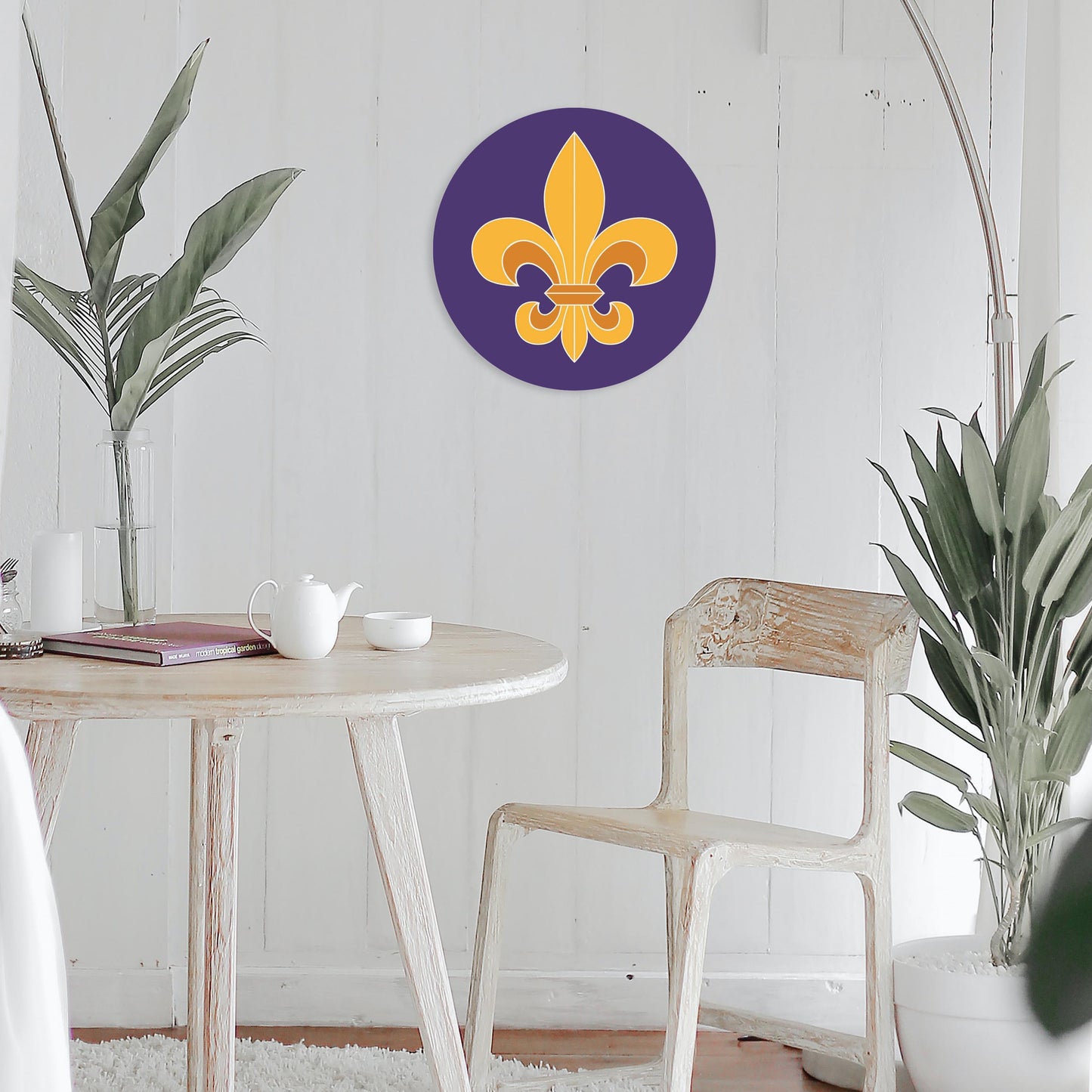 Purple Gold Louisiana Fleur De Lis | Wood Sign | Eaches | Min 1