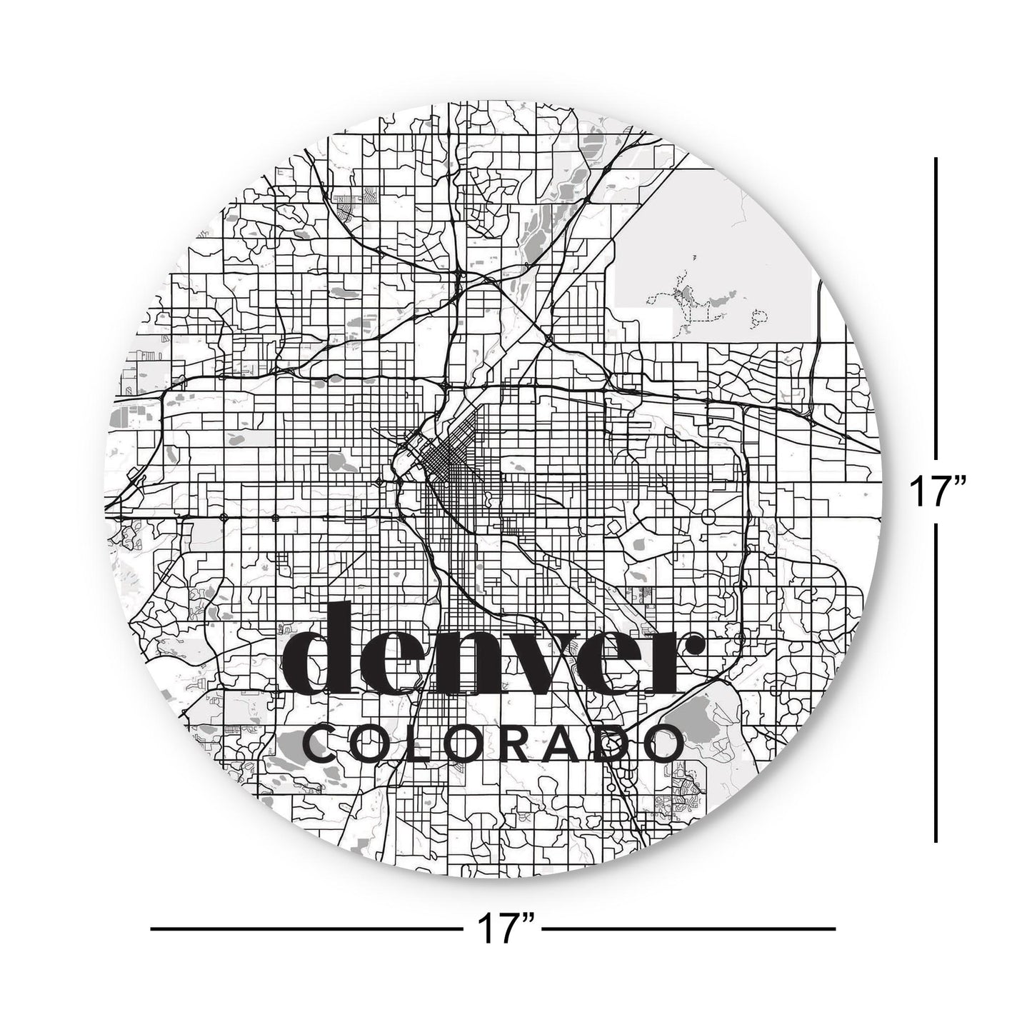 Black And White White Map Colorado Denver | Wood Sign | Eaches | Min 1