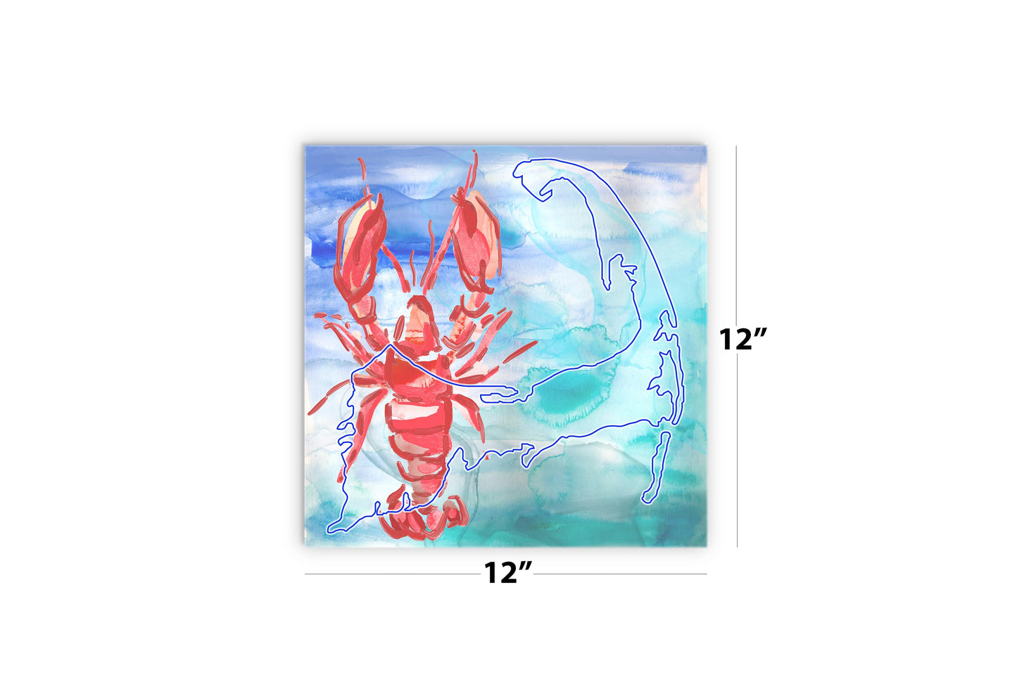 Watercolor Lobster | Wood Sign | Eaches | Min 2