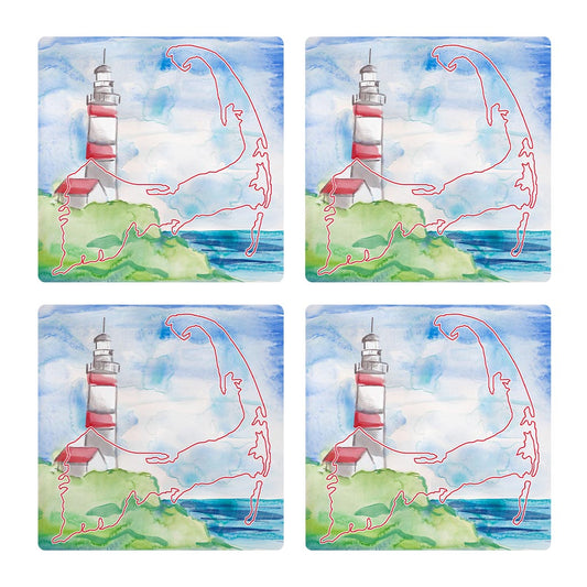 Watercolor Lighthouse | Absorbent Coasters | Set of 4 | Min 2