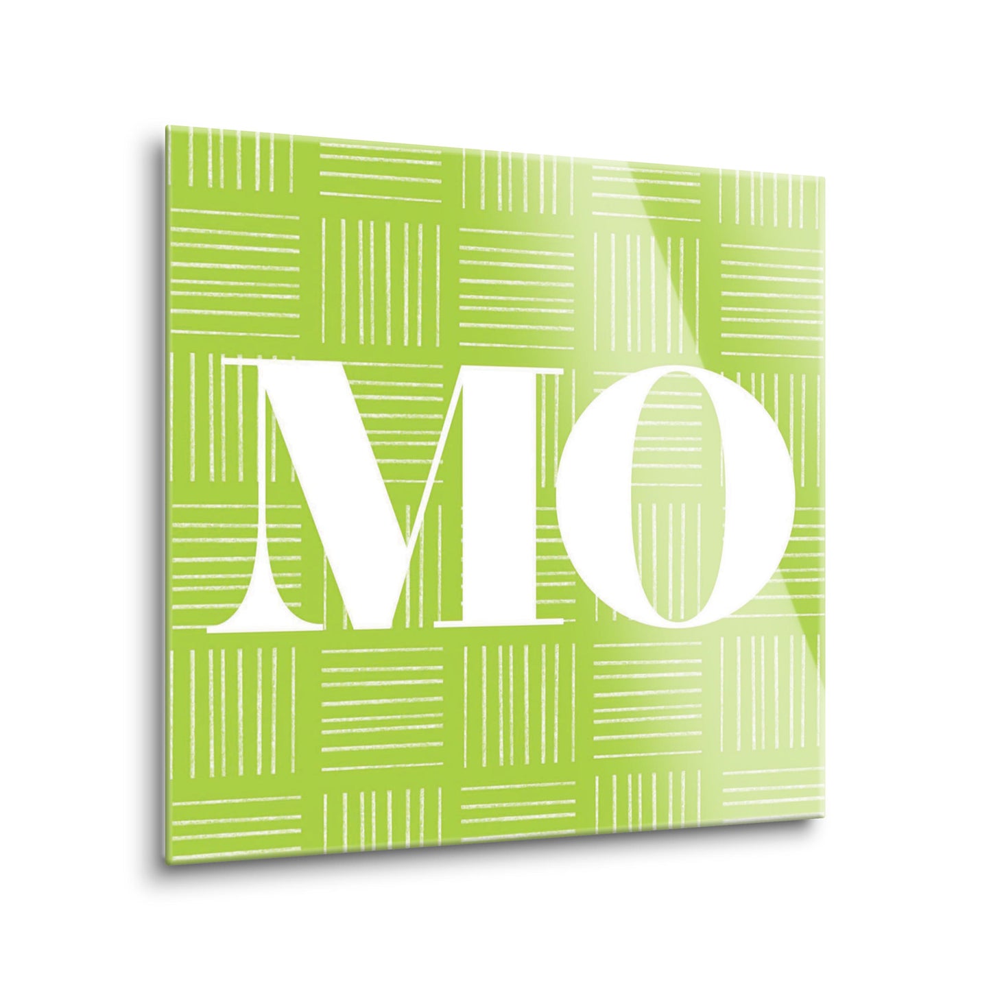 Bright Modern Abbreviated On Green Missouri | Hi-Def Glass Art | Eaches | Min 2