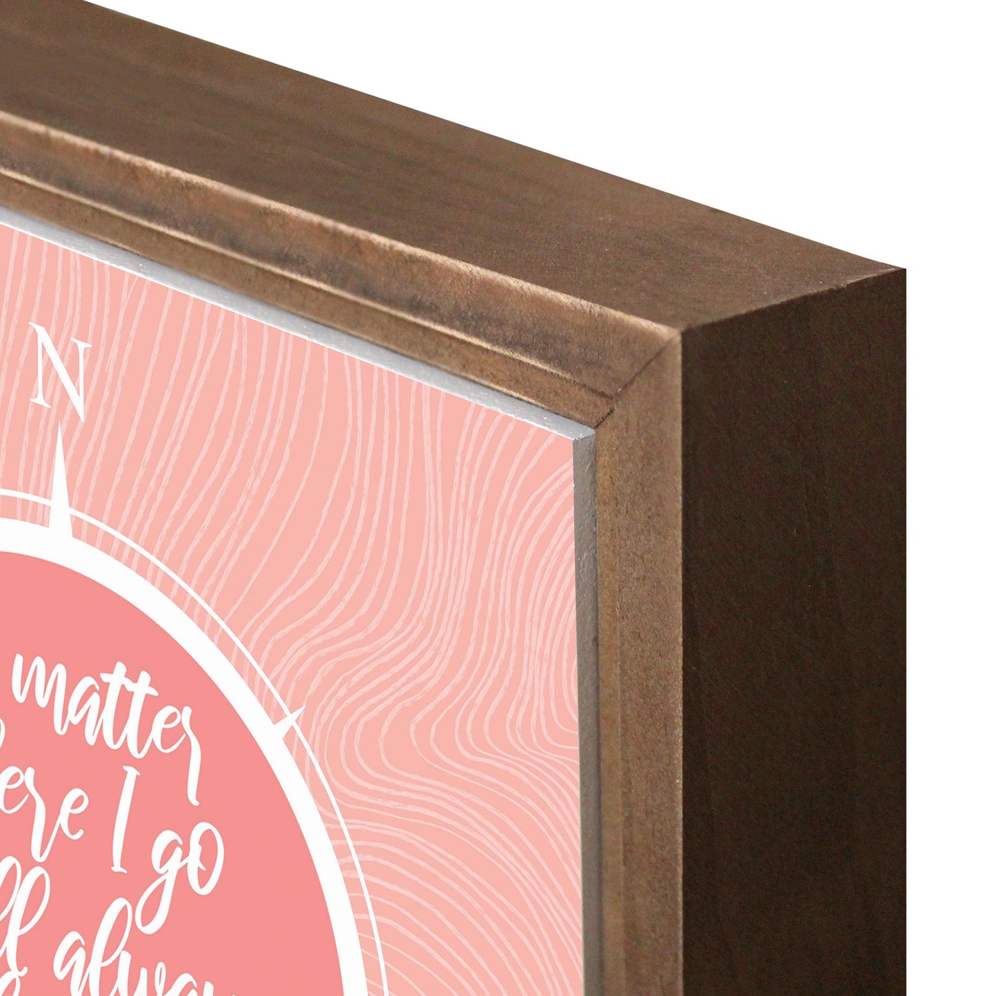 Boho Color Compass On Pink Quote | Wood Sign | Eaches | Min 1