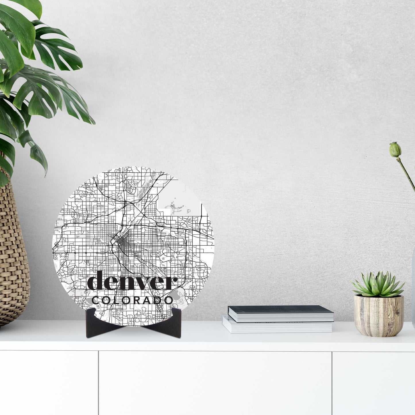 Black And White White Map Colorado Denver | Wood Sign | Eaches | Min 1