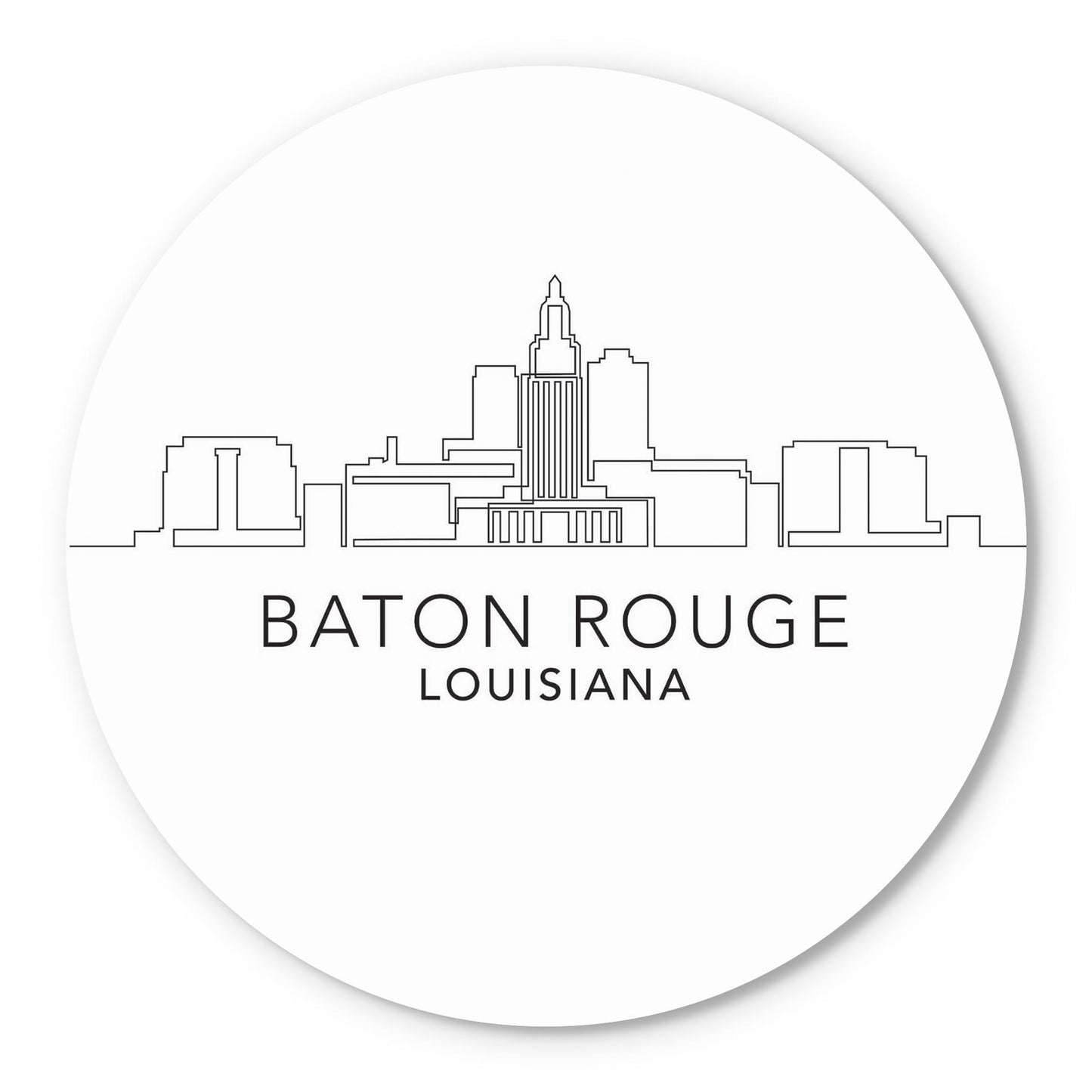 Minimalistic Baton Rouge Skyline | Wood Sign | Eaches | Min 1