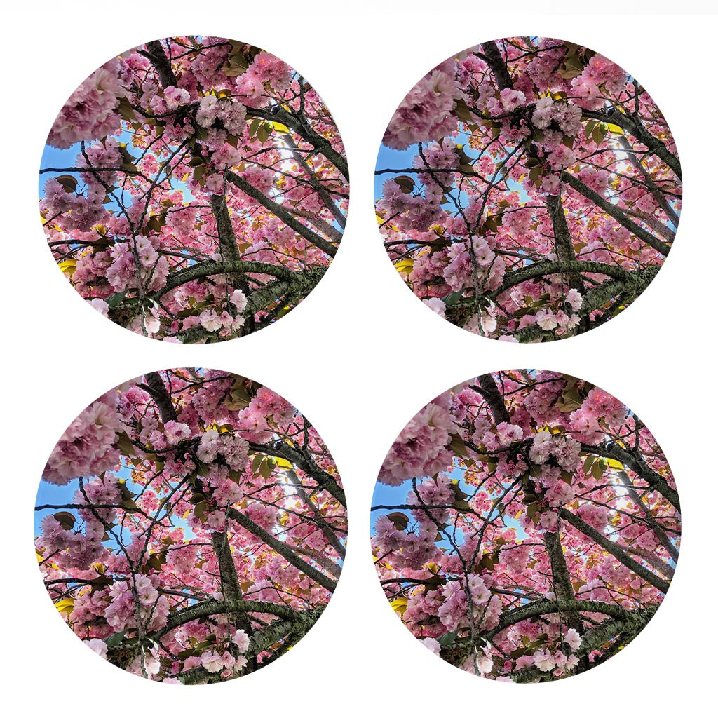 Monokian Cherry Blossoms | Absorbent Coasters | Set of 4 | Min 2