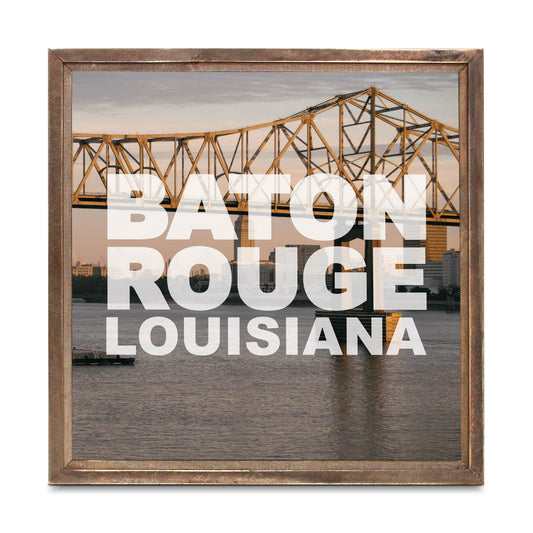 Baton Rouge Louisiana Photo | Wood Sign | Eaches | Min 1