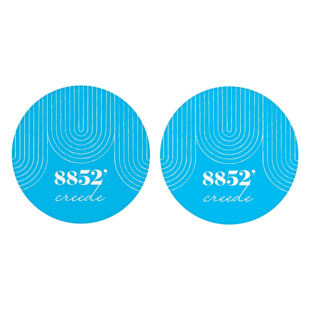 Bright Modern Elevation Teal Colorado Creede | Absorbent Car Coasters | Set of 2 | Min 4