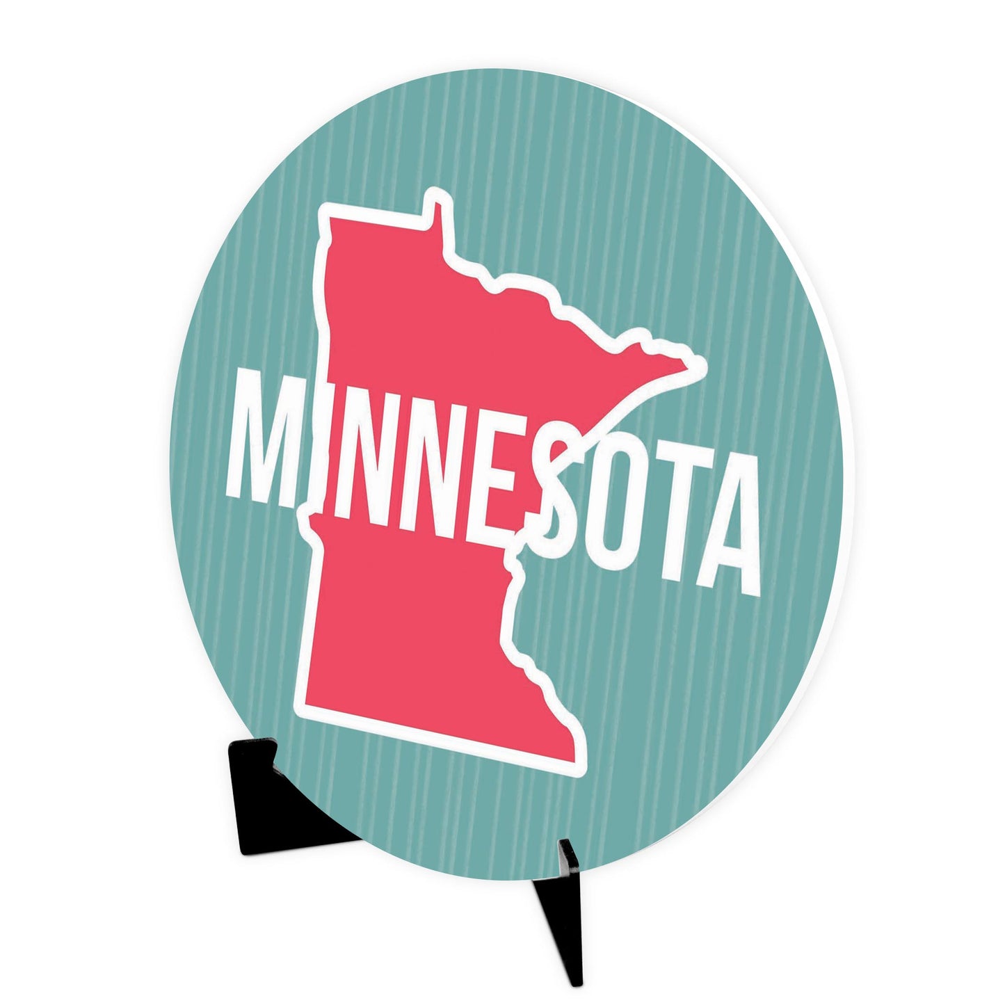 Boho Color State On Blue Minnesota | Wood Sign | Eaches | Min 1