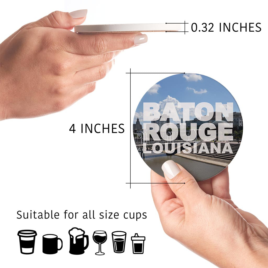 Baton Rouge Louisiana Photo | Absorbent Coasters | Set of 4 | Min 2