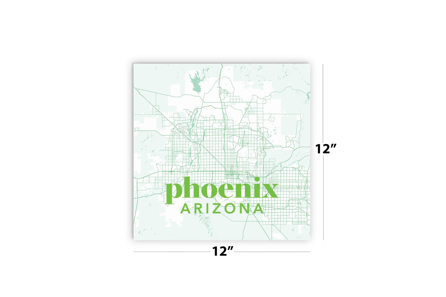 Bright Modern Green Map Arizona Phoenix | Wood Sign | Eaches | Min 2