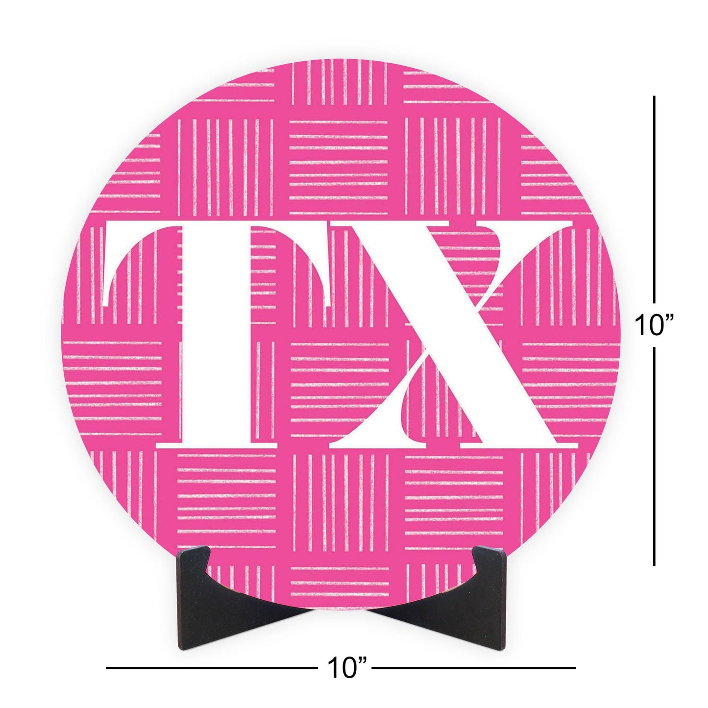 Bright Modern Abbreviated On Pink Texas | Wood Sign | Eaches | Min 1