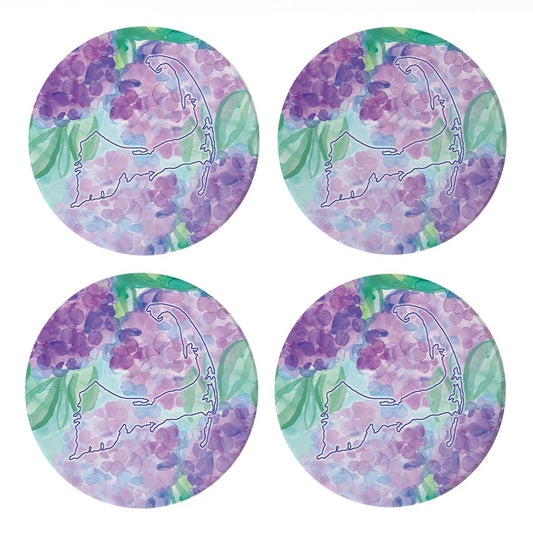 Watercolor Hydrangea | Absorbent Coasters | Set of 4 | Min 2