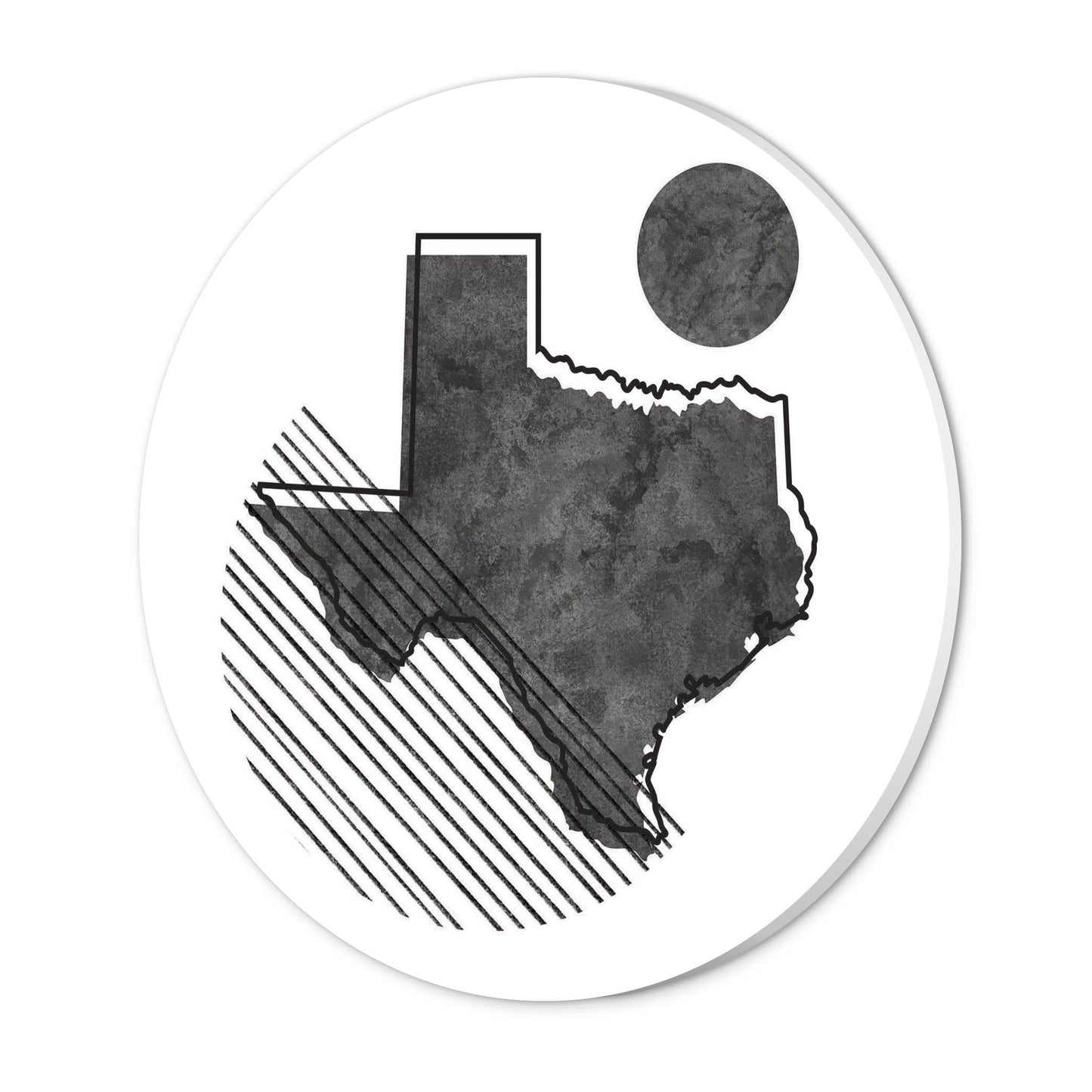 Black And White Geometric On White Texas| Wood Sign | Eaches | Min 1