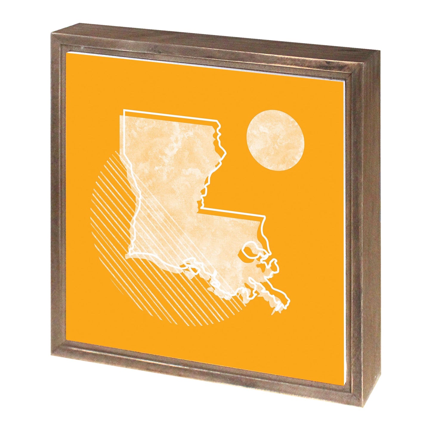 Bright Modern Geometric On Orange Louisiana | Wood Sign | Eaches | Min 1