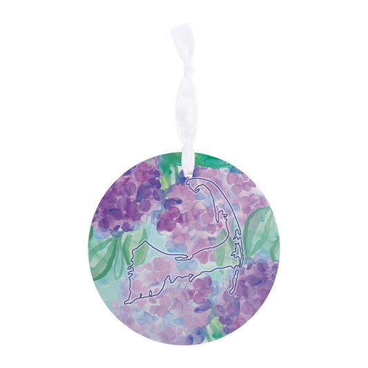 Watercolor Hydrangea | Wood Ornament | Eaches | Min 6