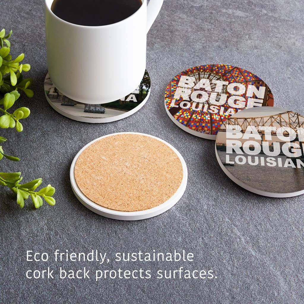 Baton Rouge Louisiana Photos| Absorbent Coasters | Set of 4 | Min 2