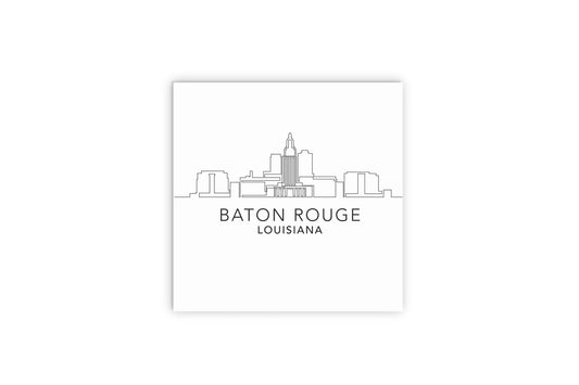 Minimalistic Baton Rouge Skyline | Wood Sign | Eaches | Min 2