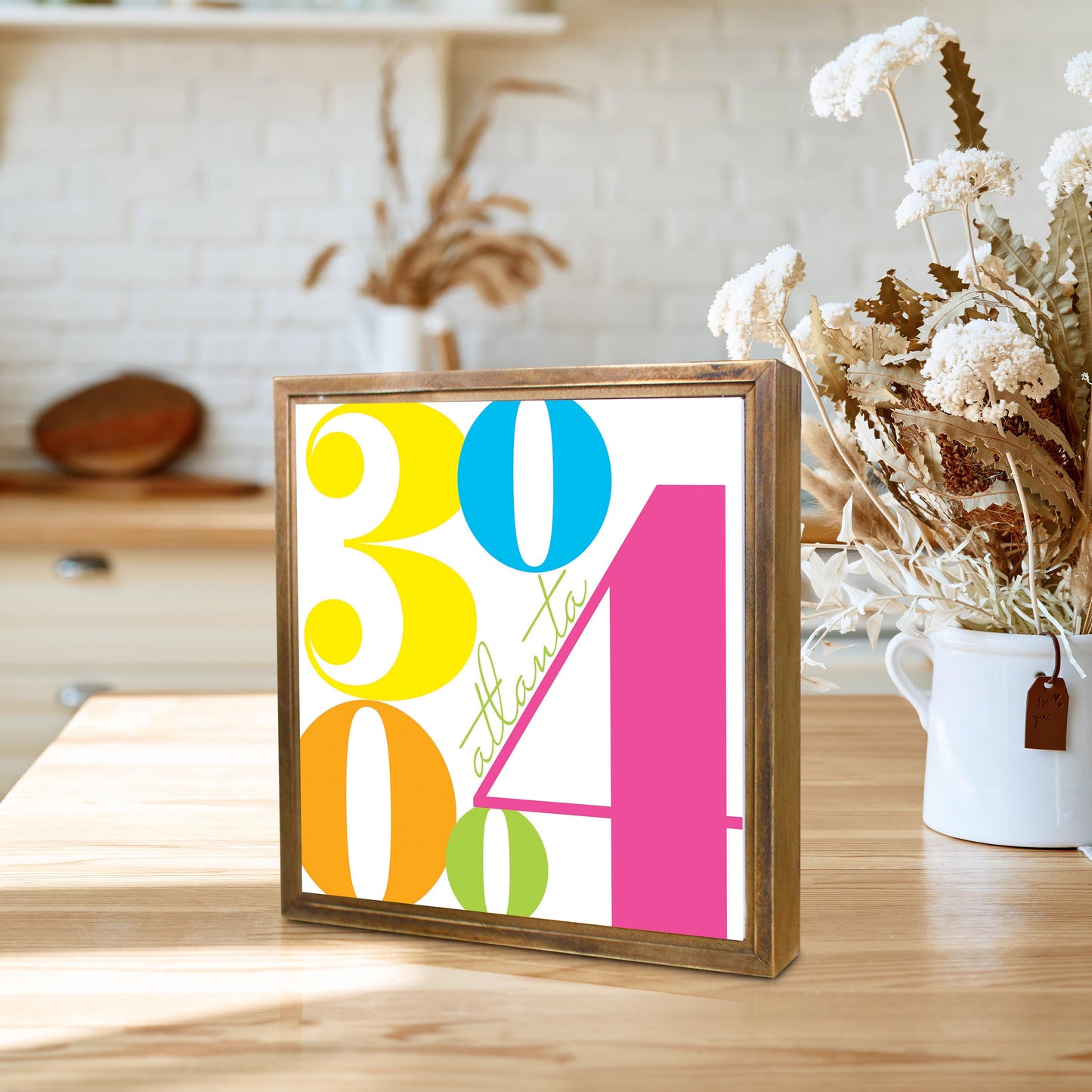 Bright Modern Color Block City Zip Georgia Atlanta | Wood Sign | Eaches | Min 1