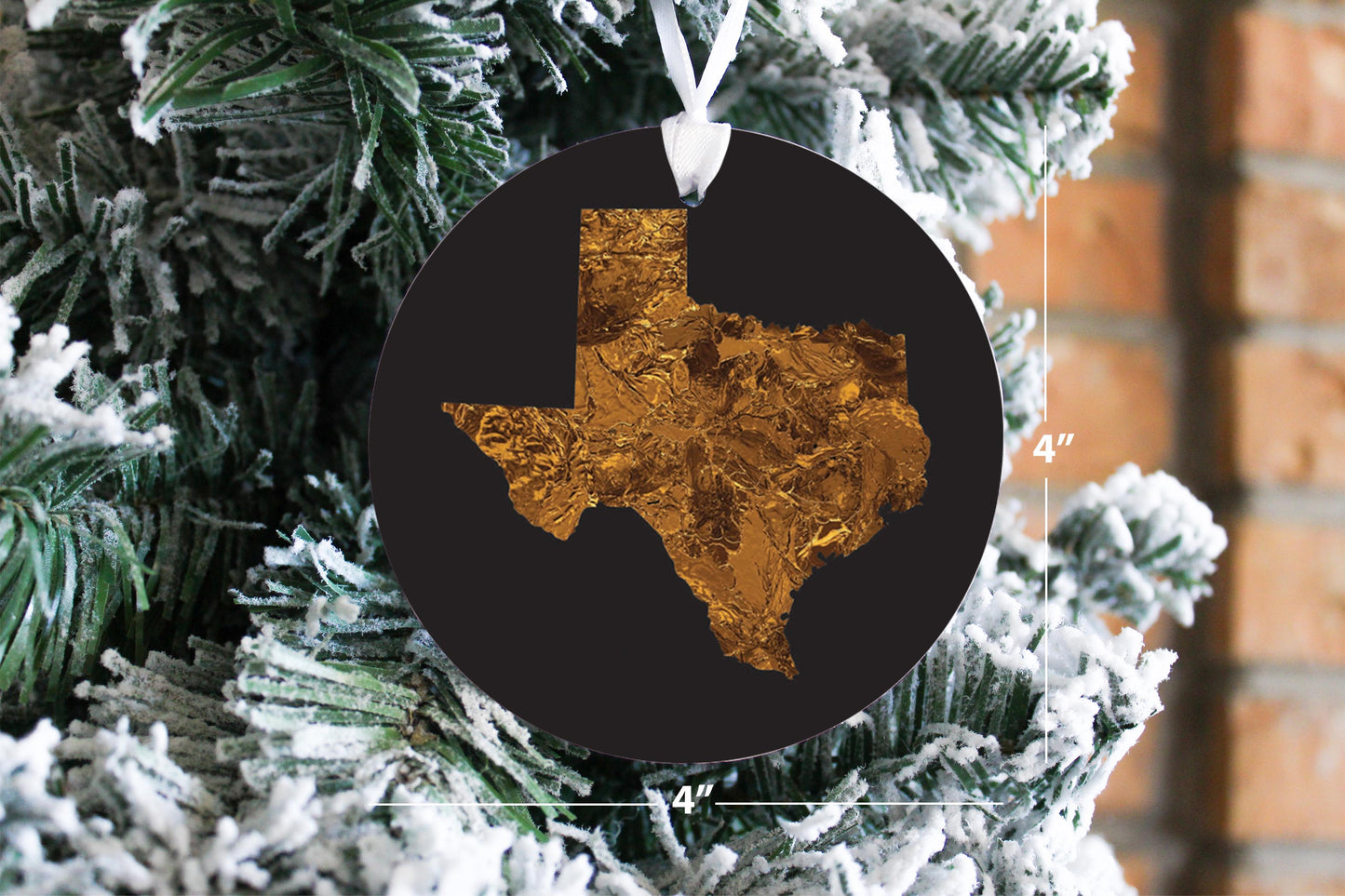 Texas State Shape Copper| Wood Ornament | Eaches | Min 6