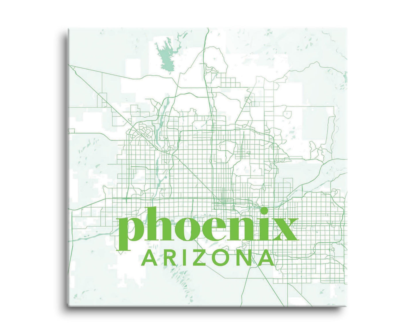 Bright Modern Green Map Arizona Phoenix | Hi-Def Glass Art | Eaches | Min 2