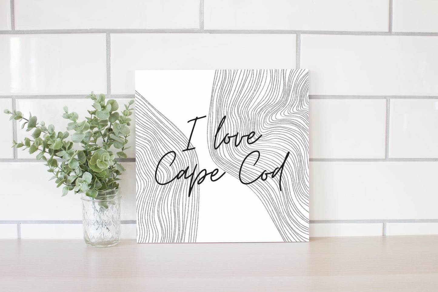 Minimalistic B&W Cape Cod I Love Cape Cod | Wood Sign | Eaches | Min 2