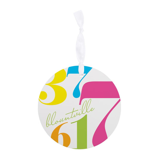 Bright Modern Color Block City Zip Tennessee Blountville | Wood Ornament | Eaches | Min 6