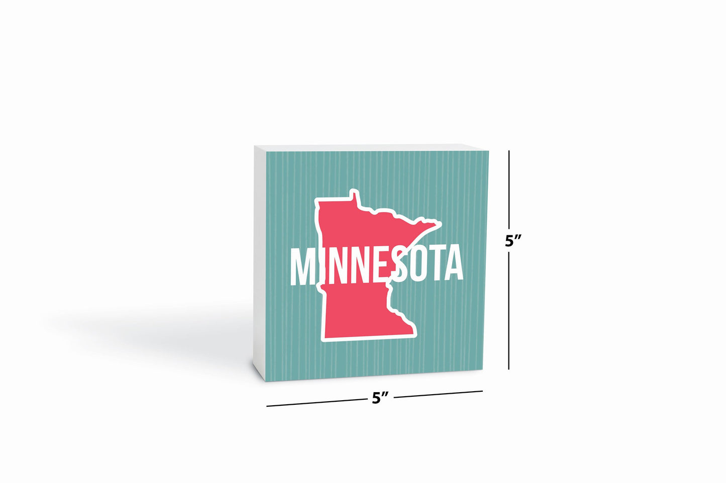 Boho Color State On Blue Minnesota | Wood Block | Eaches | Min 4