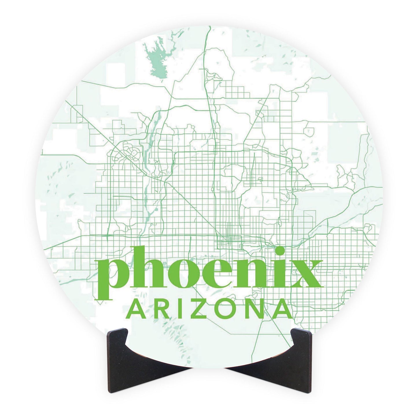 Bright Modern Green Map Arizona Phoenix | Wood Sign | Eaches | Min 1