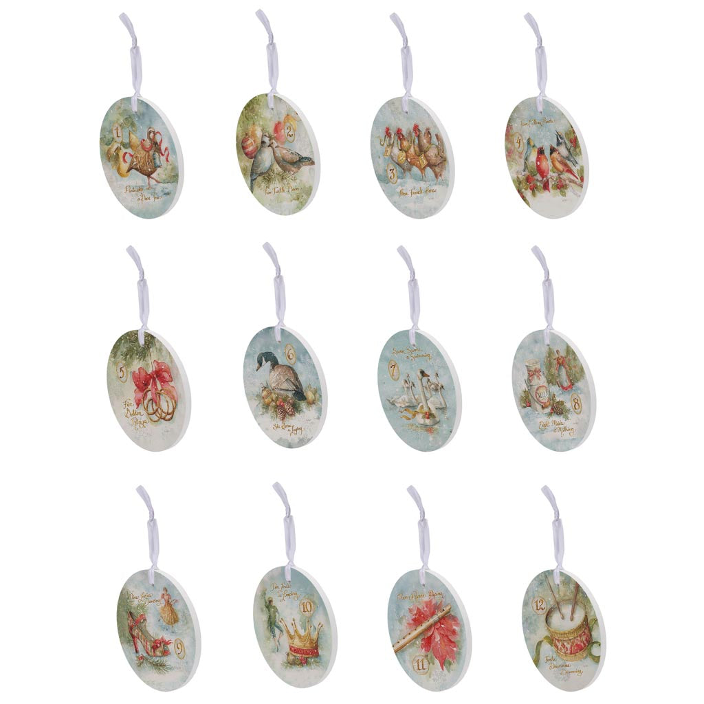 12 Days of Christmas Ornaments Full Set of 12