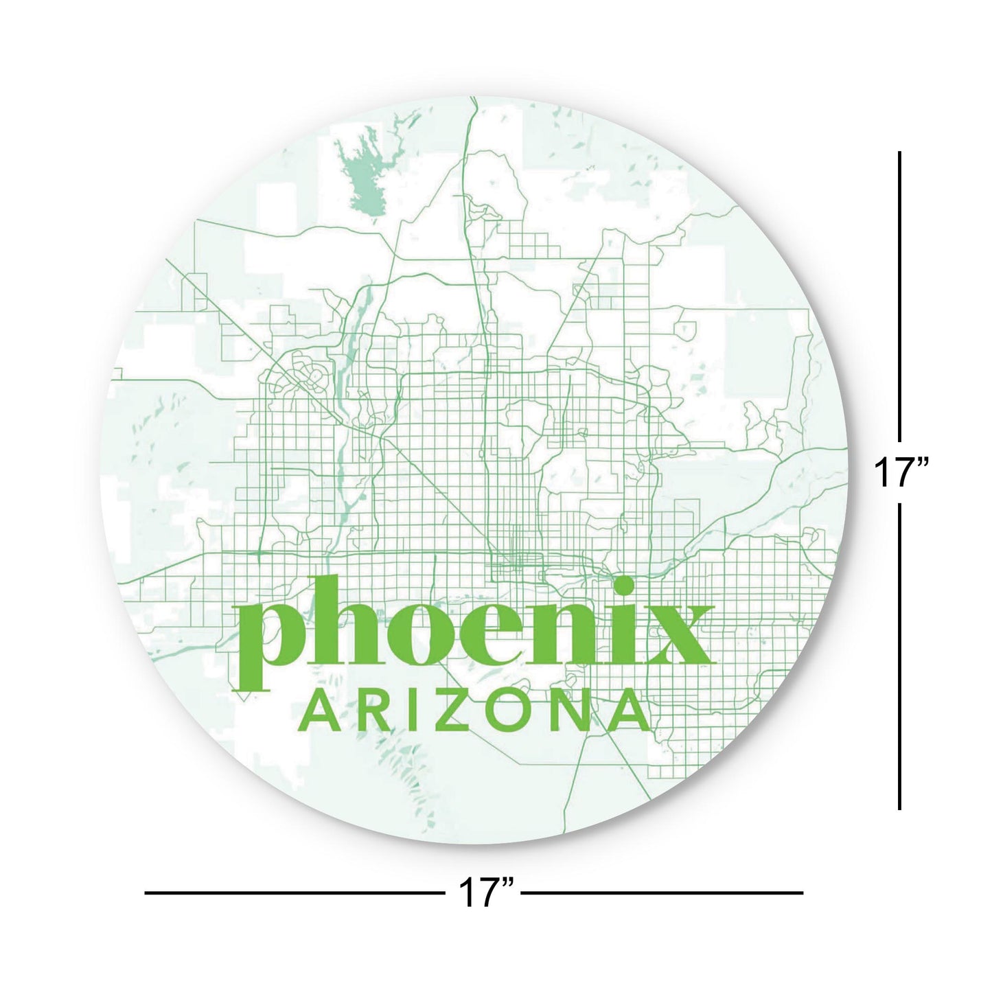 Bright Modern Green Map Arizona Phoenix | Wood Sign | Eaches | Min 1