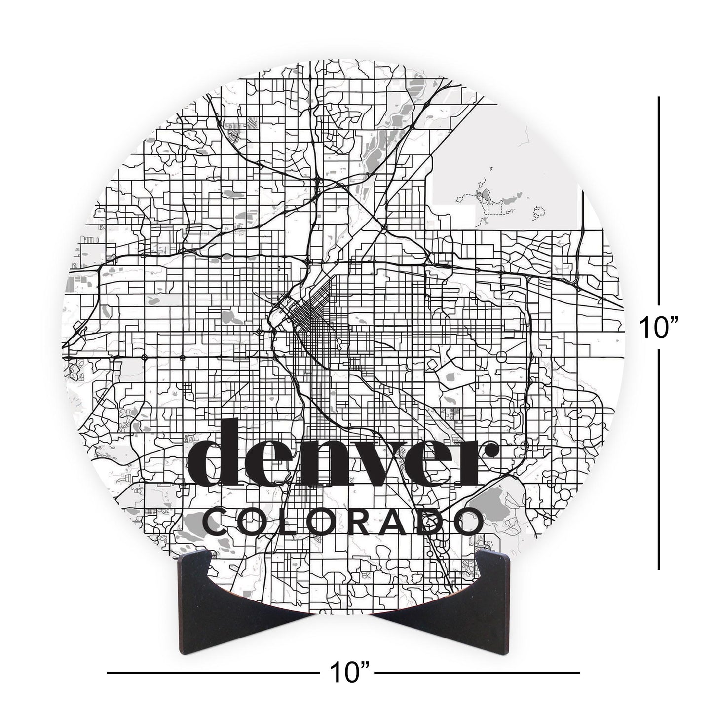 Black And White White Map Colorado Denver | Wood Sign | Eaches | Min 1