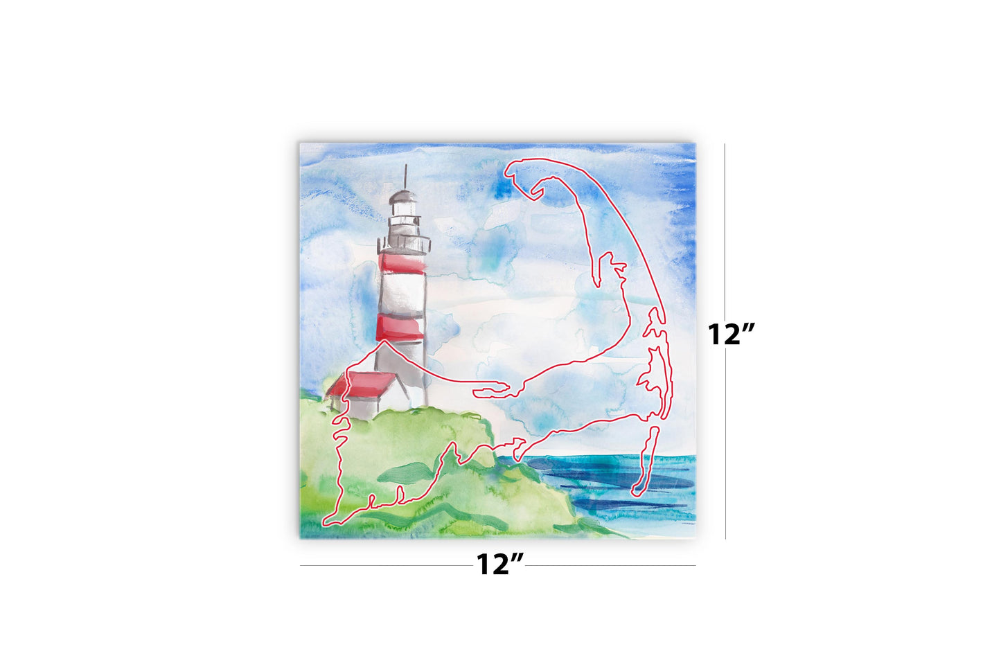 Watercolor Lighthouse | Wood Sign | Eaches | Min 2