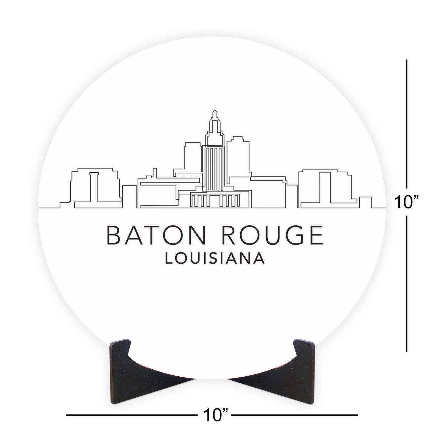 Minimalistic Baton Rouge Skyline | Wood Sign | Eaches | Min 1