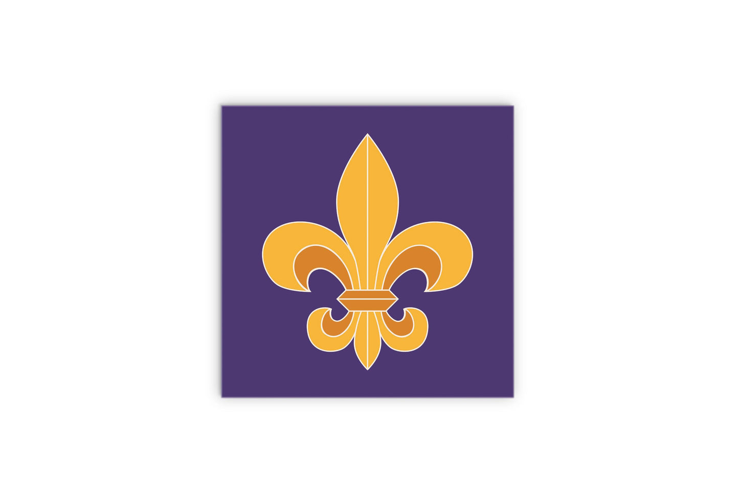 Purple Gold Louisiana Fleur De Lis | Wood Sign | Eaches | Min 2