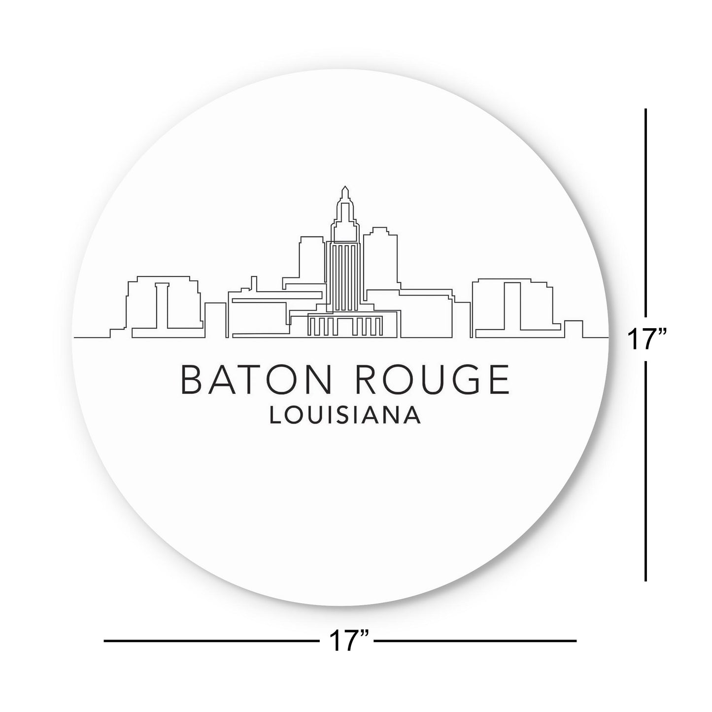 Minimalistic Baton Rouge Skyline | Wood Sign | Eaches | Min 1